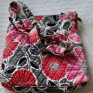 Vera Bradley Cotton Purse, Shoulder Bag, Crossbody Handbag. Red, Gray, Pink